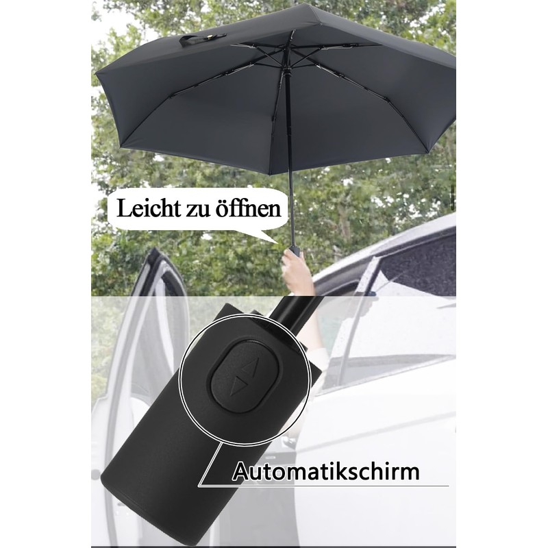 AKINOYAMA Compact Umbrella Small Automatic Open-Close Safety Easy to Use