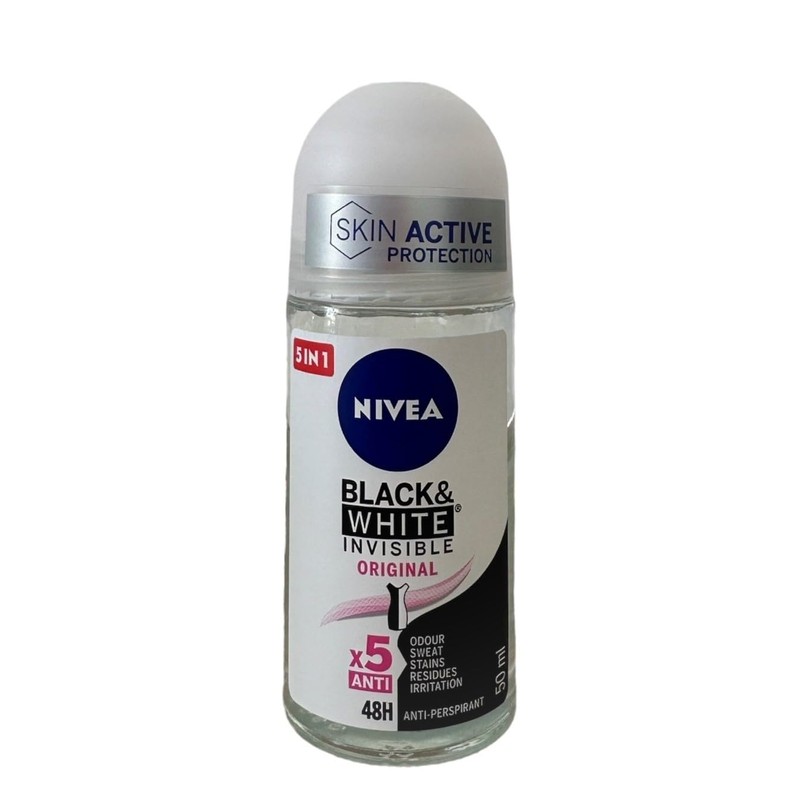 NIVEA 50ml Invisible Black And White Clear Roll On Anti