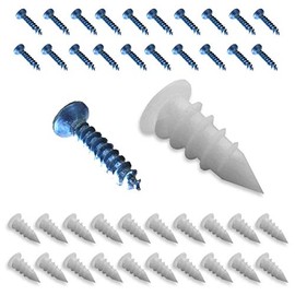 HAMILO Board Anchor Screws for Gypsum Board Wall Air Conditioner Wall Clock Shelf M4 10x25mm (Set of 60)