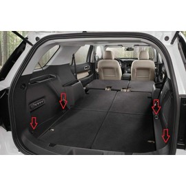 EACCESSORIES EA Trunk Organizer Cargo Net for Ford Explorer 2011-2019 - Floor Style Cargo Net for SUV - Premium Mesh Elastic Car Trunk Organizer Vehicle Carrier Storage - Compatible with Explorer