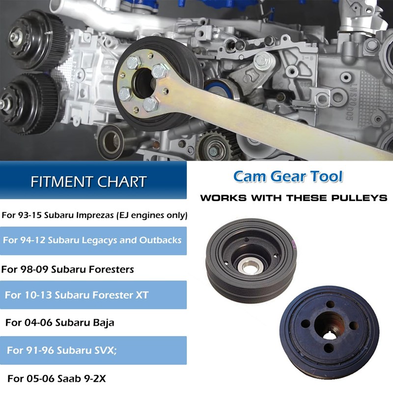 Yoursme Intake/Exhaust Cam Sprocket Wrench Tool & Crank Pulley Wrench