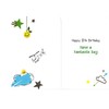 Jonny Javelin Boy Age 8 Birthday Card - Parachuting