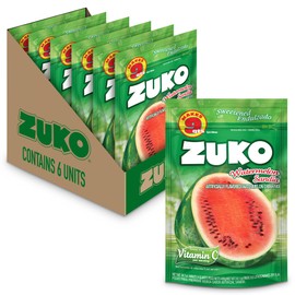 Zuko Watermelon Instant Powder Drink Family Pack, 14.1 oz, Pack of 6