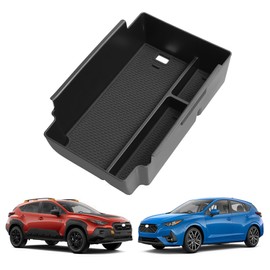 smabee Center Console Organizer Tray for Subaru Crosstrek/Impreza 2026 2025 2024 Armrest Storage Insert Box Center Console Storage Tray Insert ABS Interior Accessories Black