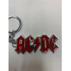 New AC/DC ACDC Metal Silver And Red Color KEY CHAIN