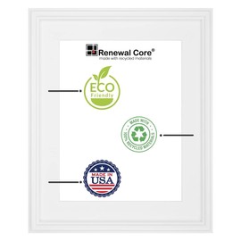 Cardinali Plein Aire White Frames for Canvas Art - 16x20-3" Wide Moulding with Raised Edge -1/2" Rabbet Depth - Timeless Frame for Canvas - Made in USA, Eco-Friendly