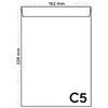 Netuno Pack of 50 Brown Envelopes, DIN C5 162 x