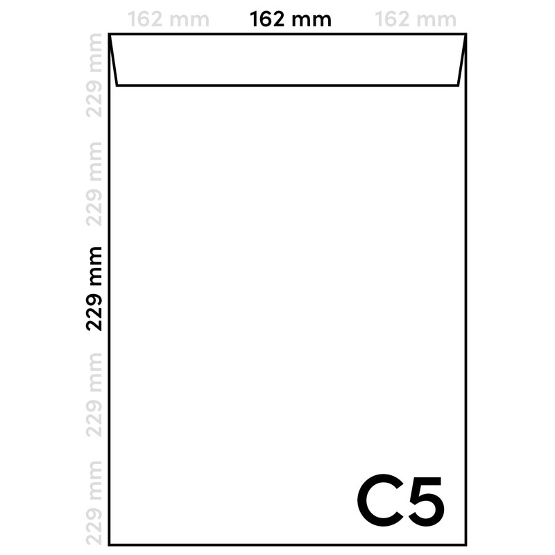 Netuno Pack of 50 Brown Envelopes, DIN C5 162 x