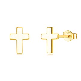 Deyanse Women's 925 Silver Stud Earrings, 925 Sterling Silver Star Heart Cross Stud Earrings, Hypoallergenic Earrings, Silver 925 Plug, Small, Cartilage Sleeping Earrings, Flat Earrings, Gift for