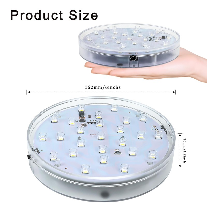 LARDUX Pack of 4 LED Lights Base with Remote -