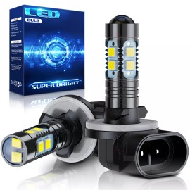 CHUSYYRAY 2 pack 881 LED Fog Light Driving Bulbs 862 886 889 894 896 898 Xenon White 6000K