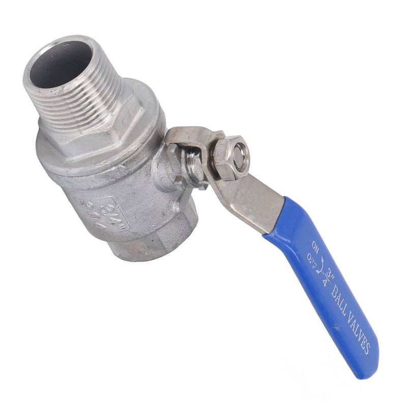 Ball Valve Female Male Thread 3/4in Stainless Steel Good Sealing