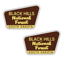 (2) Black Hills National Forest Stickers Decals 3" South Dakota SD Indoor Or Outdoor Vinyl Made In America