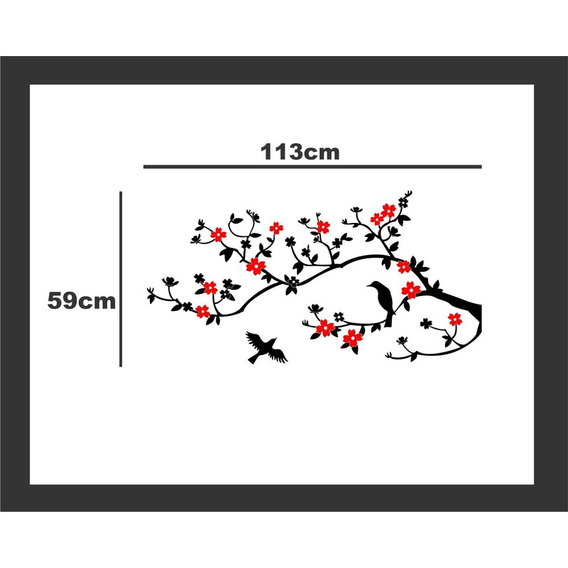 Heaven Decors Vinyl Bird Wall, Door Sticker, 44.48 x 0.39