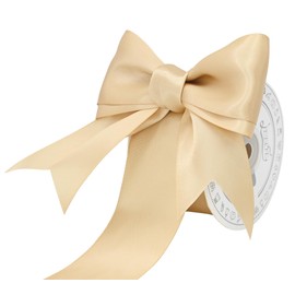 LEEQE Double Face Gold Satin Ribbon 2 inch X 25 Yards Polyester Gold Ribbon for Gift Wrapping Very Suitable for Weddings Party Hair Bow Invitation Decorations and More
