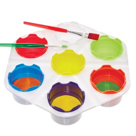 Baker Ross FN237 Colour Paint Palette - Pack of 1, Paint Palettes for Arts and Crafts, Easy Clean Paint Pots