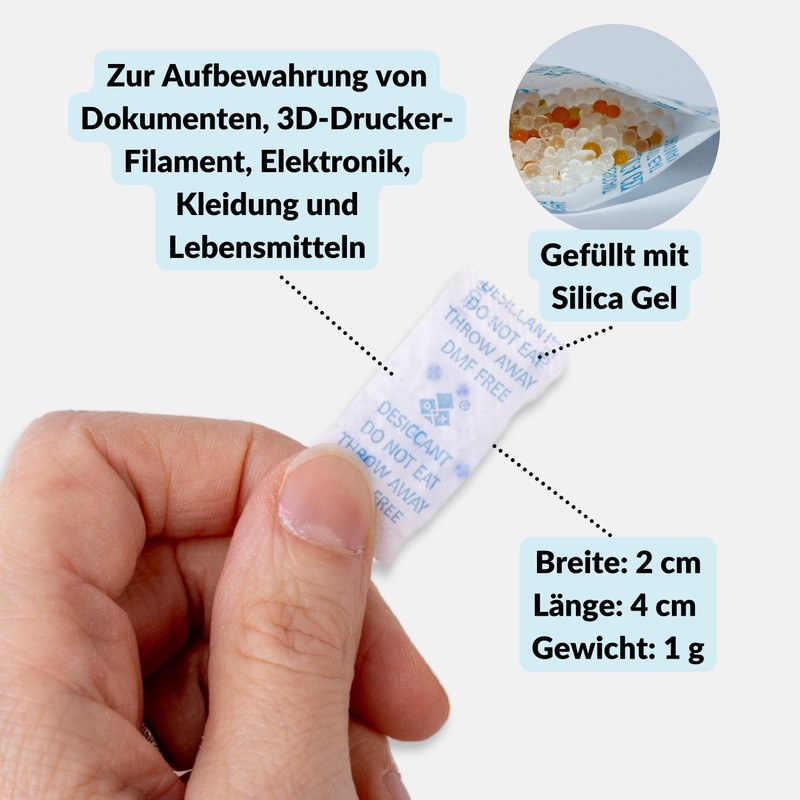 Lens-Aid Silica Gel Bag Desiccant Regenerable with Indicator as Desiccant