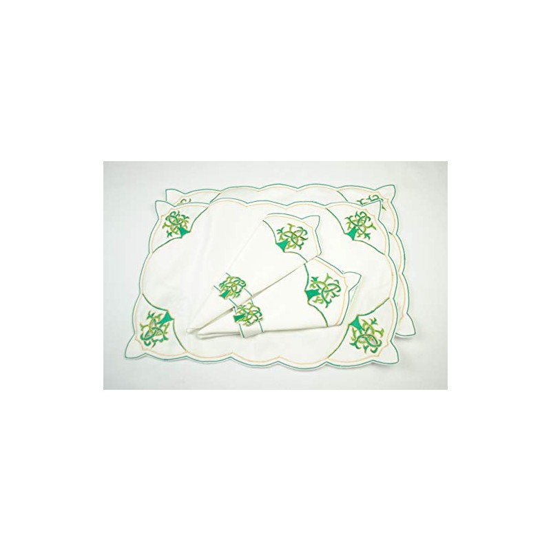 Set of 2 Table Place Settings (2 Placemats/2 Napkins) in