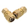 ABOOFAN 2pcs Brass Compression Coupling Connector Quick Connect Fitting for