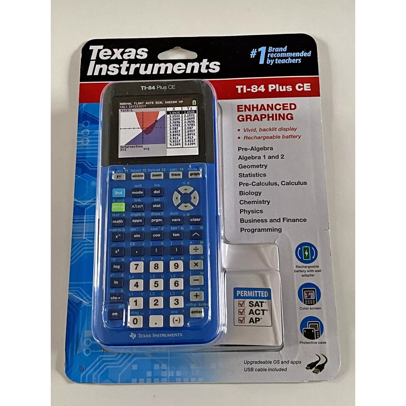 Texas Instruments TI-84 Plus CE 10-Digit Graphing Calculator, Brand New
