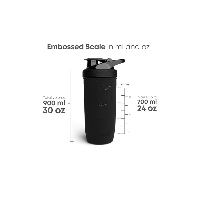 Smartshake 2 Pack Stainless Steel Non-Insulated Protein Shaker Bottle for
