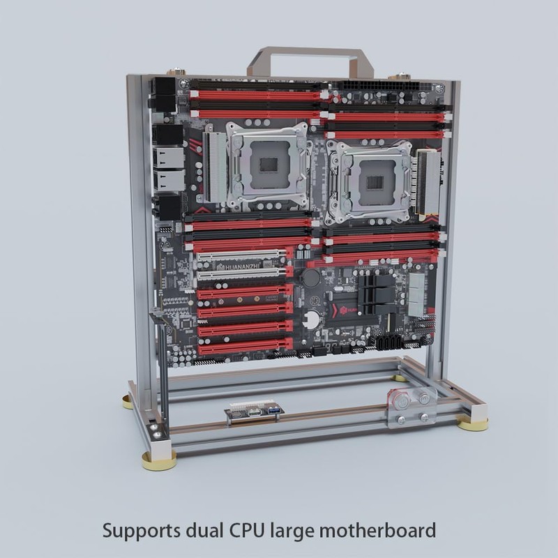 DIY Open Frame PC Chassis, Aluminum Computer Case, Supports Dual