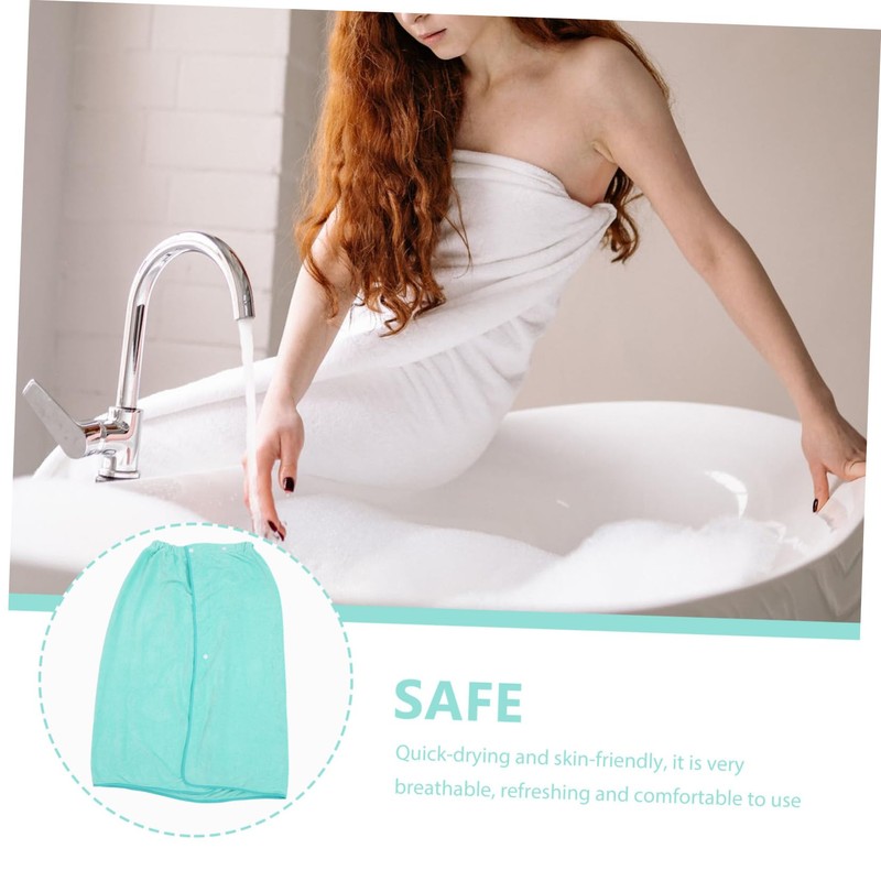 LABRIMP Comfortable Shower Wrap for Women Absorbent Bath Towel with