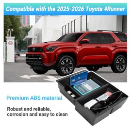 Sinminou Center Console Organizer Compatible with 2025-2026 Toyota 4Runner (6th Gen) Interior Accessories, Armrest Storage Box Glove Organizer Tray Insert with Coin and Sunglasses Holder