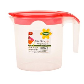 Quality Plastic 1 Litre Multi Purpose Jug with Lid in White