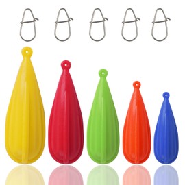 Fishing Practice Plugs Bait Casting Plugs 5 Size Mixed Silicone Fishing Weights Practice Plug for Kids Improving Throwing Casting Skills