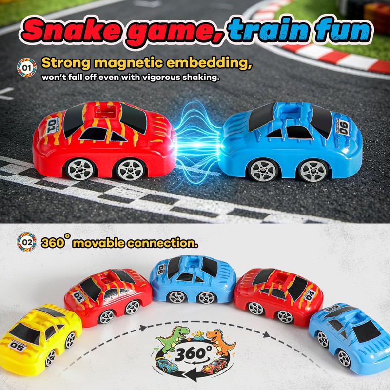 DINOTRONIC Remote Control Dinosaur Car Toy Eat Magnetic Cars for