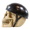 Ebros Military Skull With Crossbones Helmet Gear Figurine 5"H Skeleton