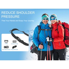 UANJBYO Extended Backpack Chest Strap Add-On | Professional Heavy-Duty Adjustable Backpack Sternum Strap with Quick-Release Buckle | Perfect for Hiking, Commuting and Daily Outdoor Use