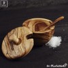 das Olivenholzbrett® Small Olive Wood Sugar Bowl with Lid and