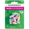 Ticonderoga Pencil Cap Erasers, Assorted Pastel Colors, 10 Count