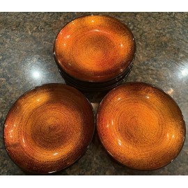 Crate & Barrel 2006 Marrakech Crate & Barrel Copper Glass Plate 8” Made In Italy Brand New