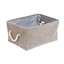LUFOFOX Storage Basket for Organizing, Grey Storage Bins Basket for Shelves Closet Nursery Laundry, Decorative Fabric Storage Cube for Clothes kids Toy，15.35''*11.41''*7.99''