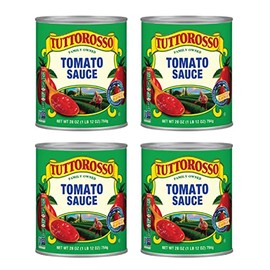 Tuttorosso Tomato Sauce, Gluten Free and Vegetarian Recipe, 28 Ounce Can, 4-Pack