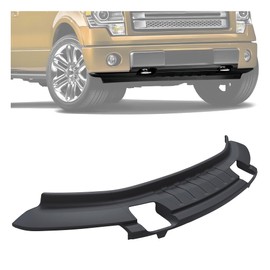 KUAFU 3PCS Front Bumper Lower Valance Compatible with 2009-2014 Ford F150 4WD Replace for 9L3Z17626B FO1095228C with Fog Light Holes Textured Air Dam Deflector Valance Panel