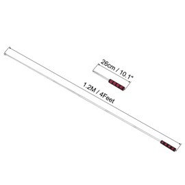 PATIKIL 1.2M/4ft Telescoping Handheld Flagpole with Sponge Handle Teacher Pointer Stick Banner Flag Pole Set Red for Tour Guide Education