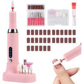 Drill para Uñas Profesional, Lima de Uñas Eléctrica, 20000RPM Taladros Eléctricos para Uñas Multifuncional con 12 Puntas y Papel de Lija, 3 Velocidades Ajustables, para Manicura y Pedicura