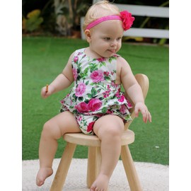 PrinceSasa Baby Girl'S Floral Ruffles Romper Summer Clothes,A3,7-12 months(Size M)