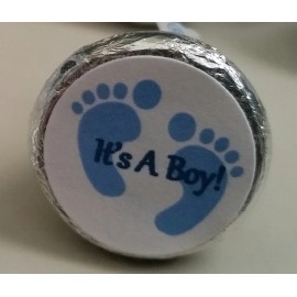 Unbranded 108 It's A Boy -Hershey Kiss Labels - Blue - Chevron - Polka Dot - Shower Favors