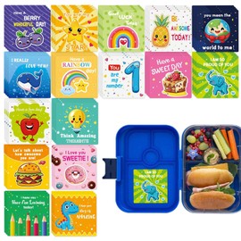 Inspirational Lunch Notes - Positive Lunch Affirmation Quotes Notes - Positive Affirmation Cards Lunch Box Joke Notes for Boys, Girls, Students, Kids
