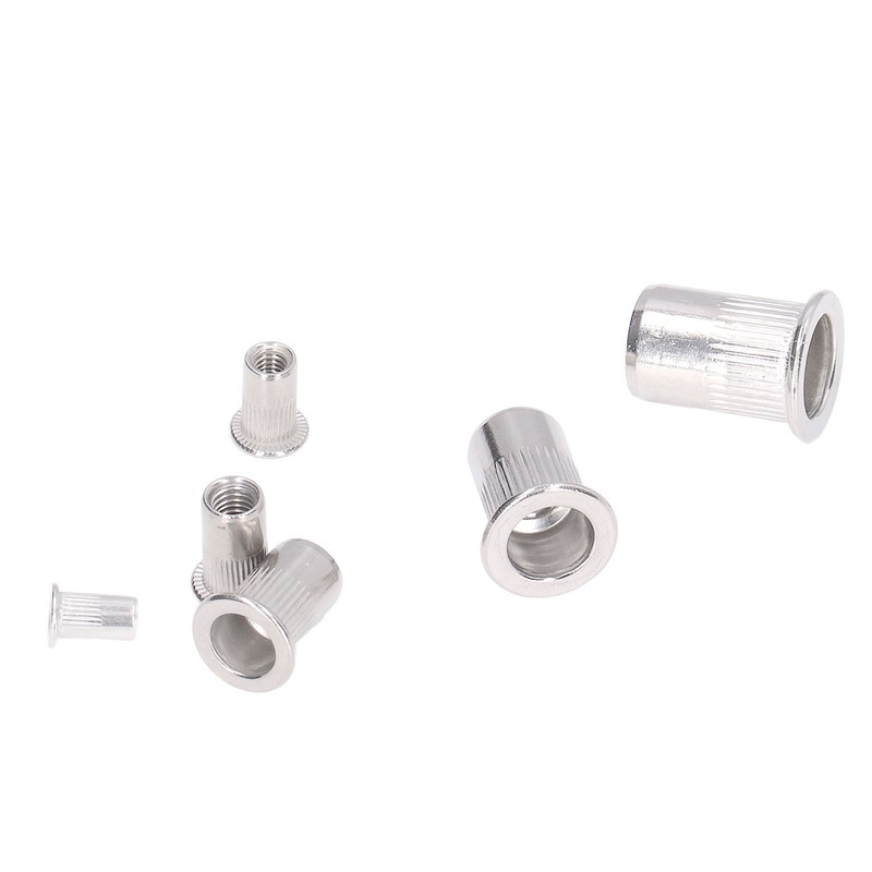 170pcs M3‑M10 304 Stainless Steel Rivet Nuts Durable Flat Head