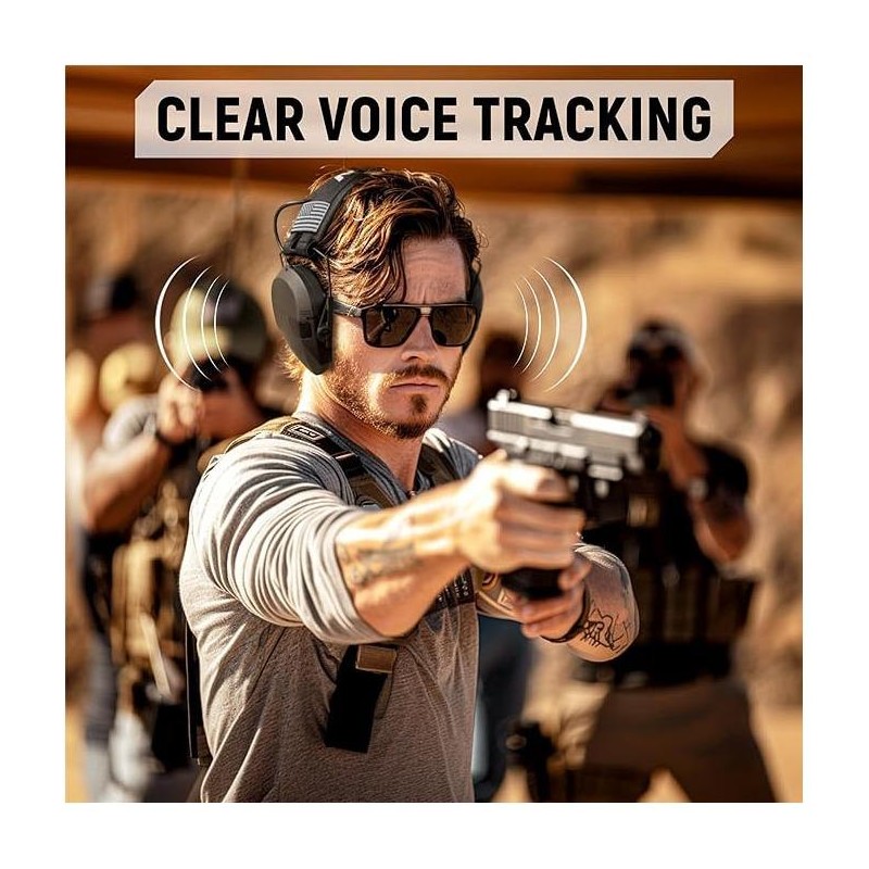 TACWIN Shooting Ear Protection for G Range, Active Noise Reduction