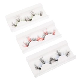 Healeved 3pairs False Eyelashes for Women Stage Makeup Lashes for Parties and Cosplay Easy to Apply Safe Materials Includes Styles