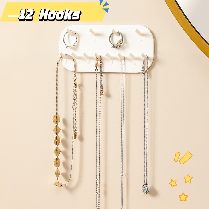 KINTEGOOD Jewelry Organizer Wall Mount, Jewelry Hooks Necklace Holder, Acrylic