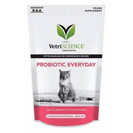 Purina VetriScience Probiotic Everyday for Cats, Digestive Support Supplement (60Chews)