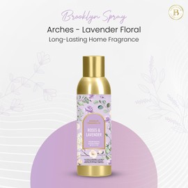 Brooklyn Fragrance Co. Arches Room Spray – Premium Lavender Floral Air Freshener -Long lasting home Fragrance Spray for Bathroom, office & small spaces- 6 Fl oz.